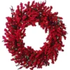 Holiday Living Christmas Wreath Berry Indoor Or Outdoor 24-in