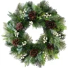 Holiday Living Christmas Wreath With Pine And White Berry 24-in
