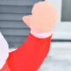 HomCom 4-ft Internal Light Santa Christmas Inflatable