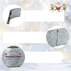 Costway 30-in Silver Metal Christmas Tree Collar