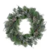 Northlight 24-in Mixed Pine And Blueberries Artificial Christmas Wreath