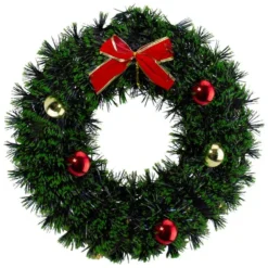 Northlight 17-in Green Tinsel Artificial Christmas Wreath With A Bow