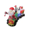 Northlight 6.5-ft Inflatable Santa And Penguins On Train Outdoor Christmas Decoration