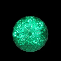 Northlight 6-in LED LGreen Crystal Sphere Outdoor Christmas Decoration