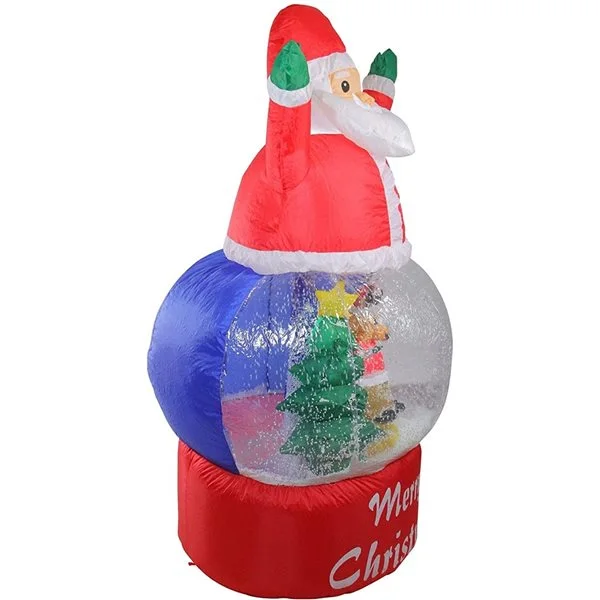 Northlight 57-in Inflatable Santa Claus Snow Globe Outdoor Christmas Decoration - Image 3