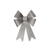 IH Casa Decor Silver Shiny Christmas Bow - Set Of 6
