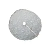 IH Casa Decor 48-in Silver Fleece Swirly Snowflake Christmas Tree Skirt