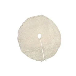 IH Casa Decor 48-in White Fleece Sequined Tree Christmas Tree Skirt
