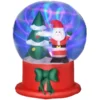 Outsunny 5-ft Inflatable Christmas Santa Claus And Christmas Tree In Crystal Ball
