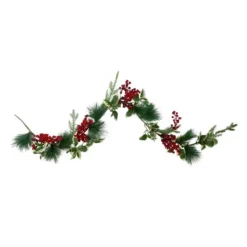 Northlight 5-ft Indoor Holly And Pine Springs Artificial Christmas Garland