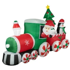 Northlight 8-ft Train With Santa And Friends Christmas Inflatable Decor
