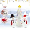 Costway 6-ft H Inflatable Snowmen And Christmas Tree With Built-in Rotating LED Lights