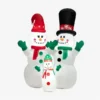 Costway 6-ft H Lighted Inflatable Christmas Snowmen