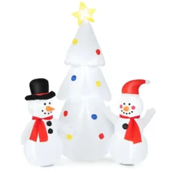 Costway 6-ft H Ligthed Inflatable Christmas Tree With 2 Snowmen