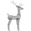 Northlight 45.5-in Rattan Deer Outdoor Christmas Decoration With LED Lights