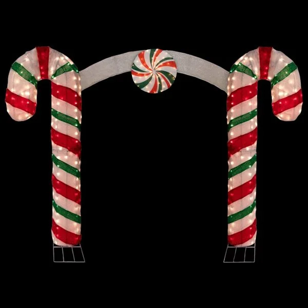 Northlight 7-ft Double Candy Cane Archway Outdoor Christmas Decoration With Lights - Image 4
