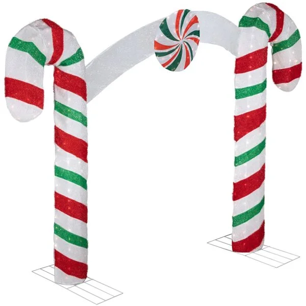 Northlight 7-ft Double Candy Cane Archway Outdoor Christmas Decoration With Lights - Image 2