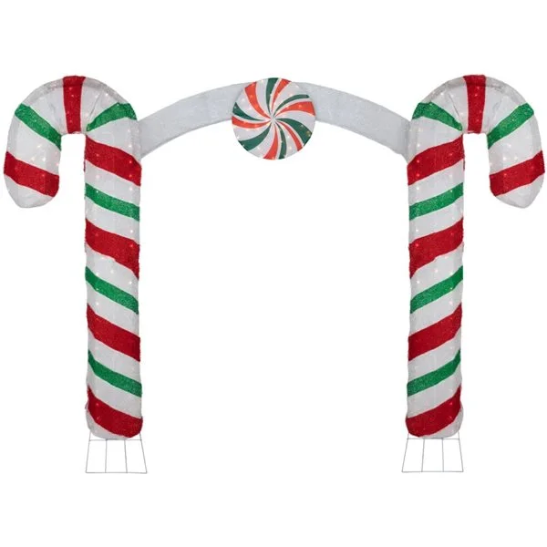 Northlight 7-ft Double Candy Cane Archway Outdoor Christmas Decoration With Lights - Image 5