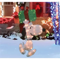 Northlight 32-in Snoopy Christmas Outdoor Decoration With Lights