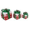 Northlight Set Of 3 12-in Snowflakes Gift Boxes Christmas Decoration With Lights