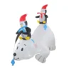 Northlight 6-ft Lighted Polar Bear And Penguins Christmas Inflatable