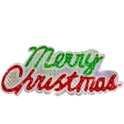 Northlight 19.5-in Hanging Merry Christmas Sign With Multicolour Incandescent Light