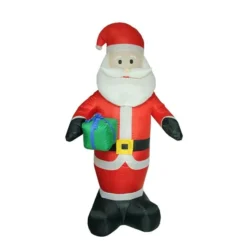 LB International 8-ft LED Lighted Santa Christmas Inflatable