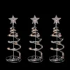 Northlight 18.5-in Outdoor Spiral Christmas Trees With Clear Incandescent Lights - Set Of 3