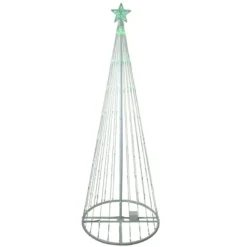 Northlight 6-ft Pre-Lit Freestanding Cone-Shaped Christmas Tree With Green LED
