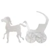 Northlight 57-in White 3D Christmas Horse And Carriage With Clear Incandescent Lights