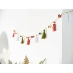 Holiday Living Green And Red Christmas Garland With Bells 72-in