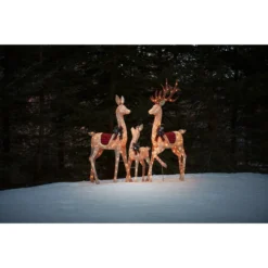 Holiday Living Christmas Deer Family 34-in, 52-in And 64-in