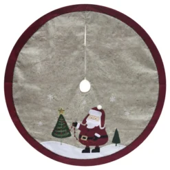 Holiday Living Christmas Tree Skirt With Santa 48-in