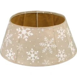 Holiday Living 26-in Christmas Tree Festive Tree Collar With White Snowflakes